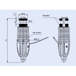 Trianglelab - Hotend Rapido UHF Extrusionskopf - Abmessungen - I3D Service